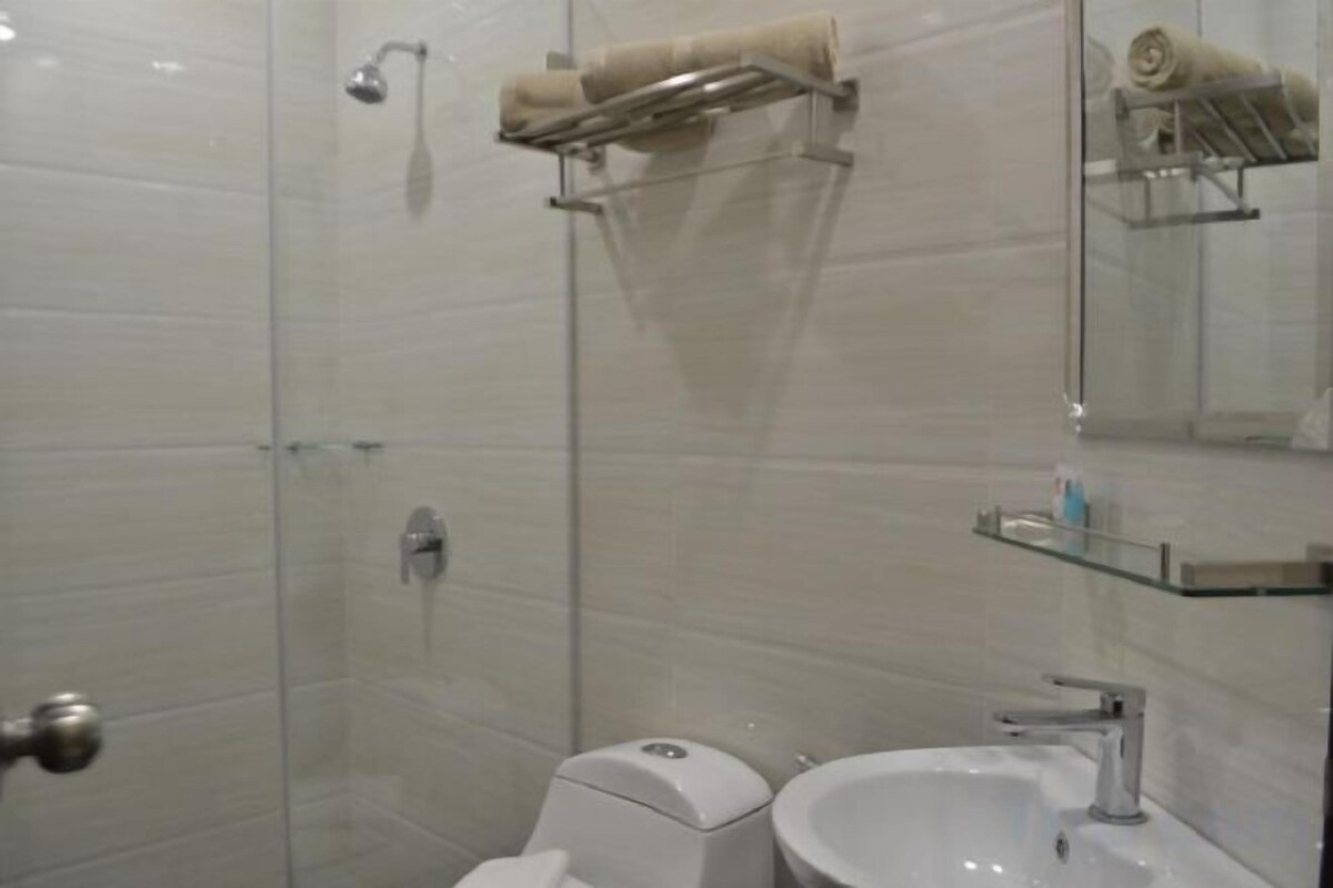 Shower, free toiletries, hair dryer (on request), bidet