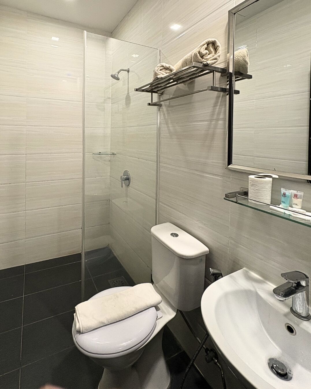 Premium bedding, desk, iron/ironing board (on request), free WiFi