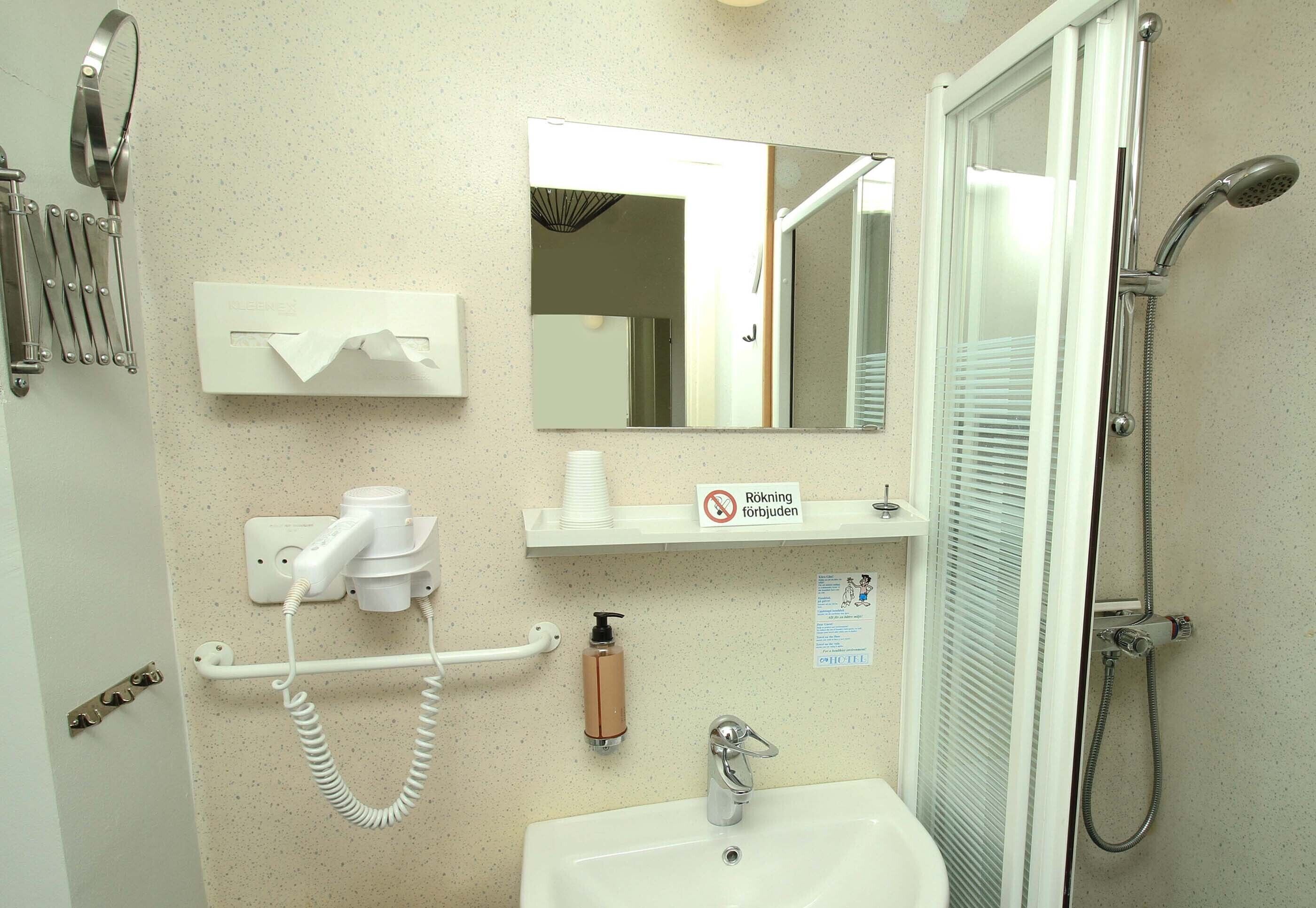 single room (extra) | bathroom | shower, free toiletries, hair dryer, towels