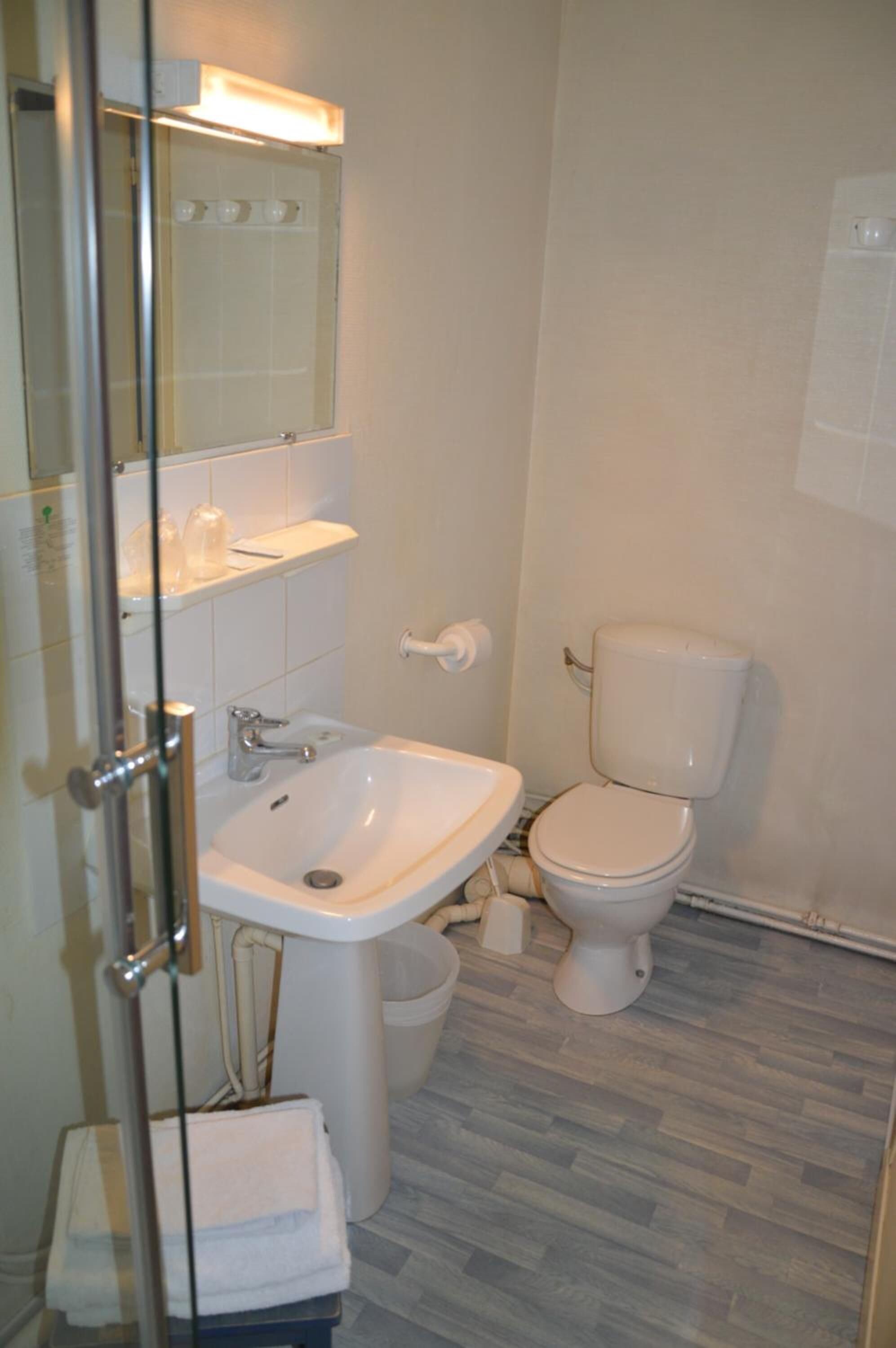 free toiletries, hair dryer, towels