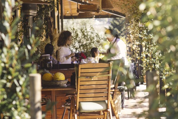 Outdoor wedding area