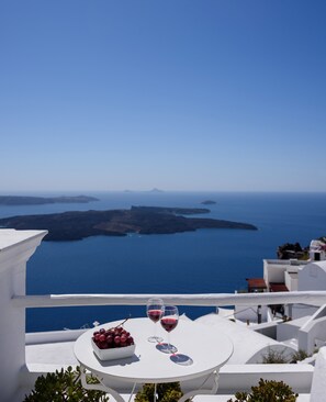 Luxury Suite, Private Pool (Queen) | Balcony view - Senses Suites (Santorini)