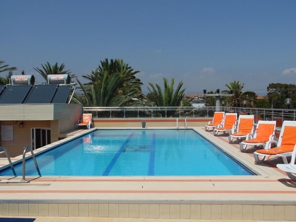 Outdoor pool, a rooftop pool