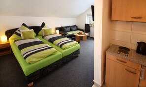 Standard Apartment, 1 Double Bed (1- Raumappartment) | 1 bedroom, individually furnished, desk, free cots/infant beds