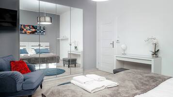 Apartment, 1 Schlafzimmer | 1 Schlafzimmer, Betten mit Memory-Foam-Matratzen, Bügeleisen/Bügelbrett