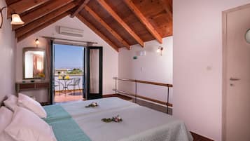 Traditional Duplex, 2 Bedrooms, Terrace, Sea View | 1 bedroom, desk, soundproofing, iron/ironing board