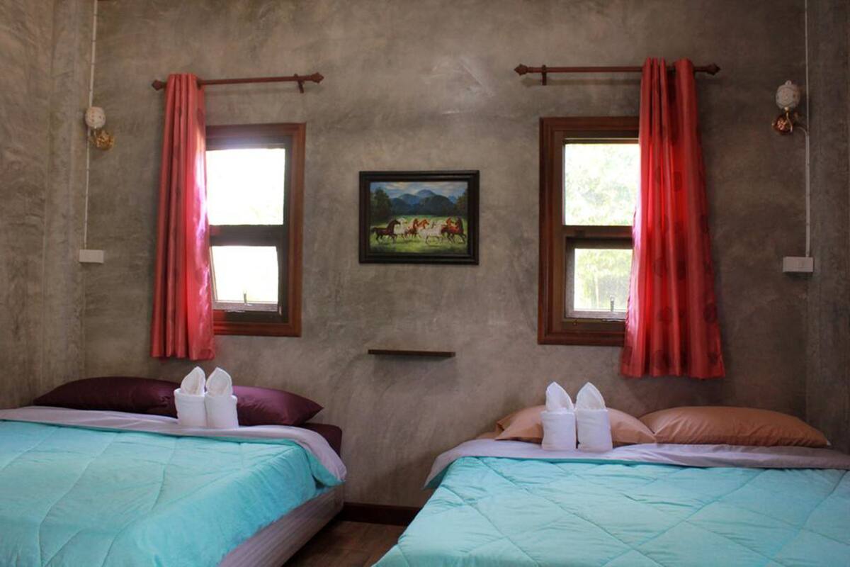 Family Room for 4 Persons | Blackout curtains, free WiFi, bed sheets