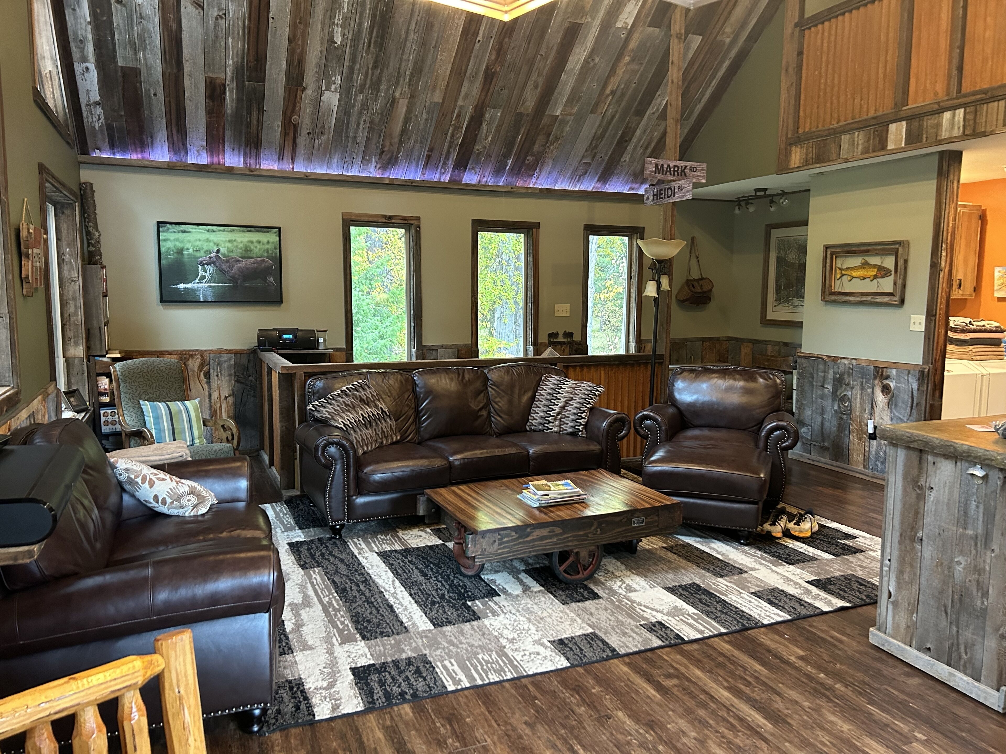 Smart TV, DVD player, books, video library