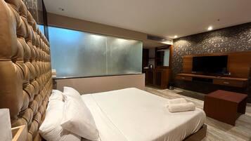 Quarto luxo, 1 cama King | 1 quarto, roupas de cama de algodão egípcio, roupas de cama premium