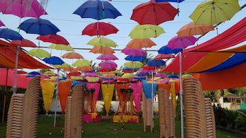 Outdoor wedding area