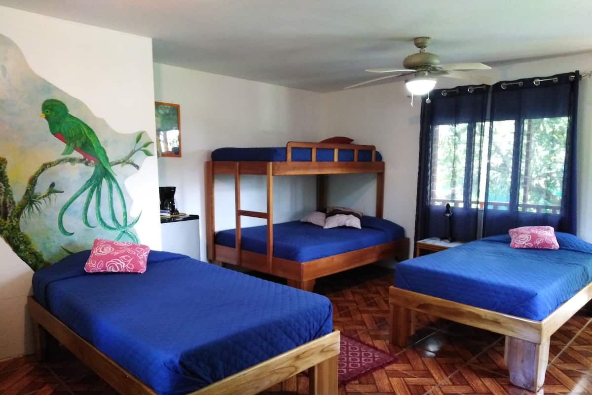 Family Room, Multiple Beds, Garden View | In-room safe, free WiFi, bed sheets
