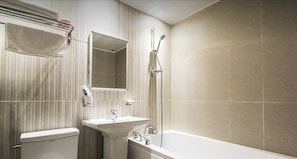Twin Room (A) | Bathroom | Free toiletries, hair dryer, bathrobes, slippers