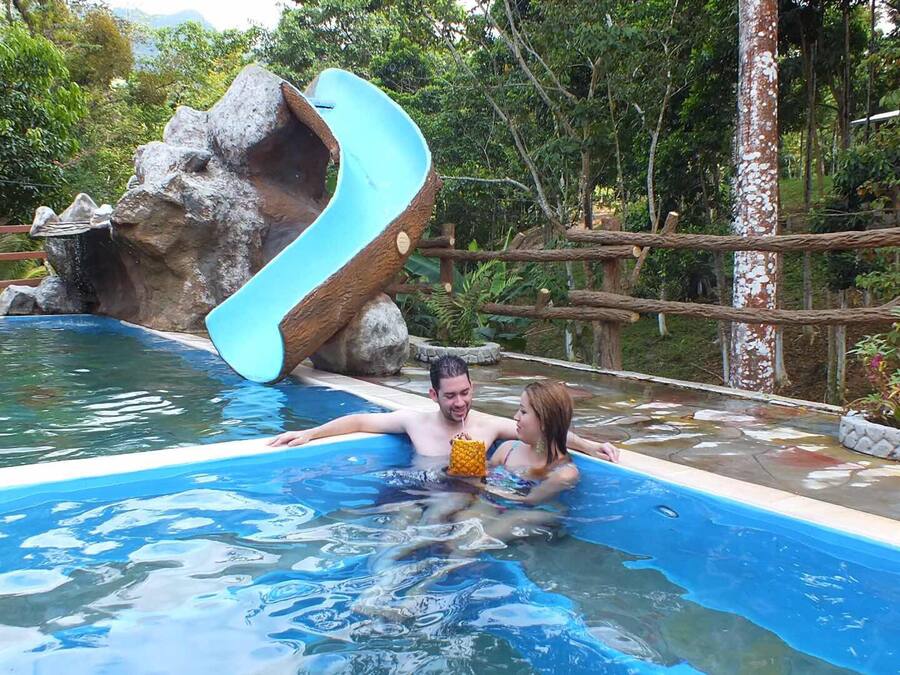 2 outdoor pools, a natural pool, sun loungers