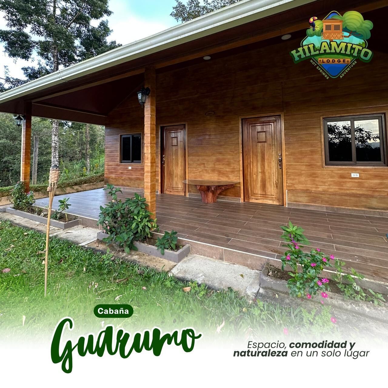 Cabaña familiar, 2 habitaciones, accesible en silla de ruedas, Aire acondicionado | 1 dormitorio y espacio para trabajar con un portátil