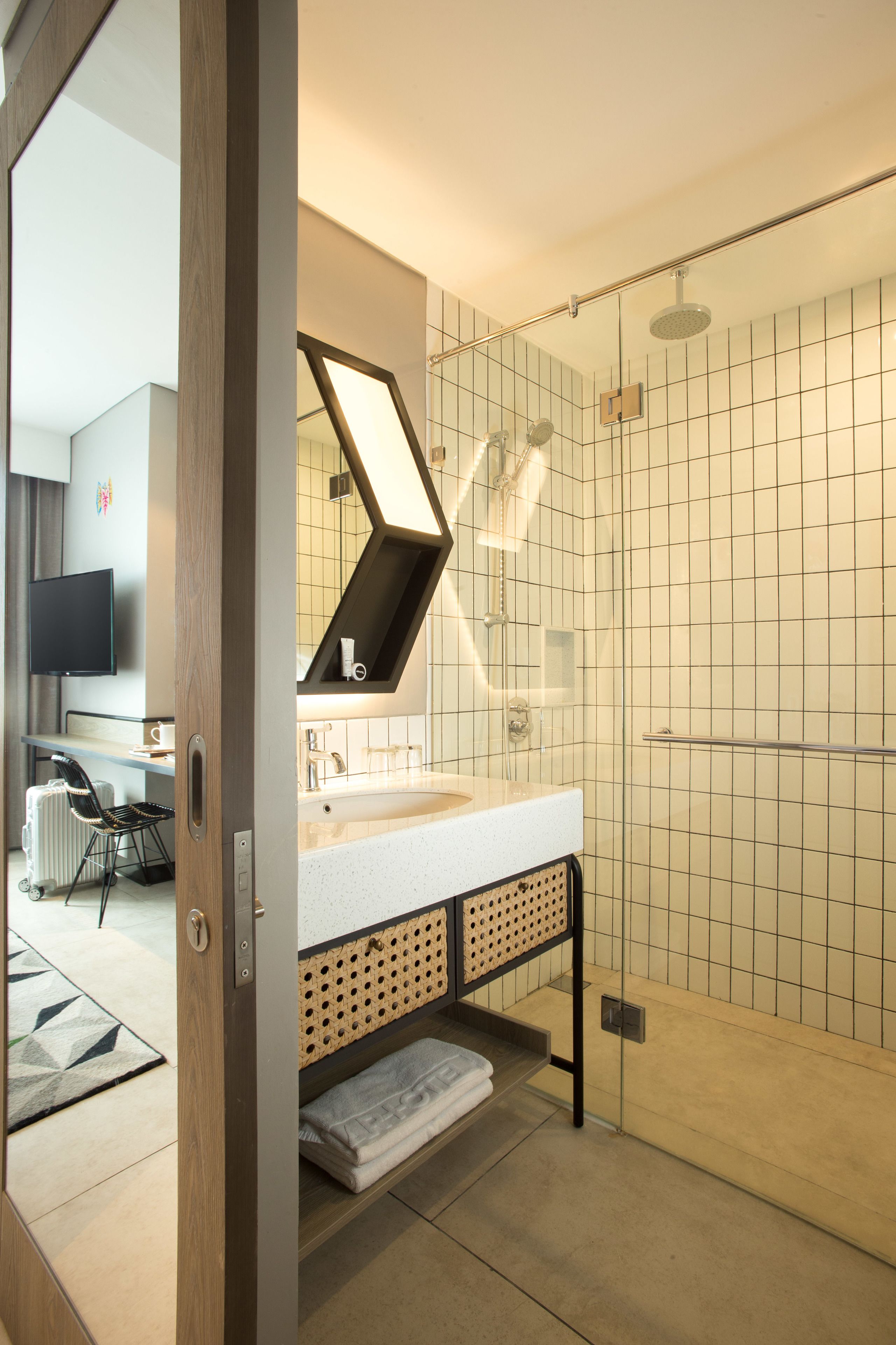 free toiletries, hair dryer, slippers, towels