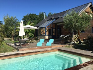 A heated pool - LE CABANON BRETON - Ecogîte with SWIMMING POOL near SAINT-MALO, MONT-ST-MICHEL (Saint-Pierre-De-Plesguen)