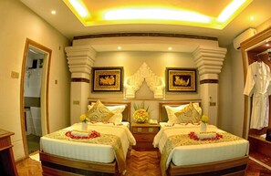 Deluxe Double or Twin Room, 1 Bedroom, Pool View | 1 bedroom, minibar, in-room safe, desk