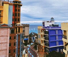 舒適雙人房, 1 間臥室, 部分海景 | 陽台景觀