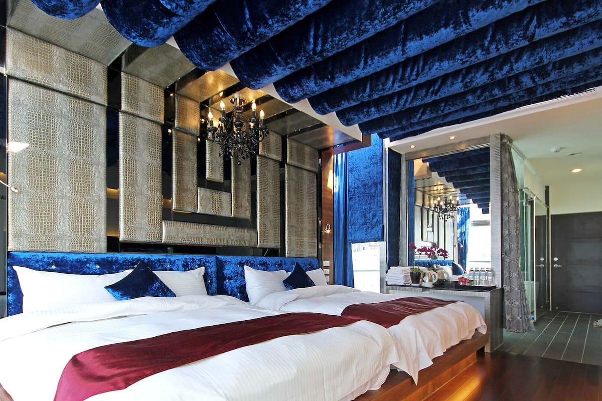 signature room, 2 double beds, balcony | desk, soundproofing, rollaway beds, free wifi