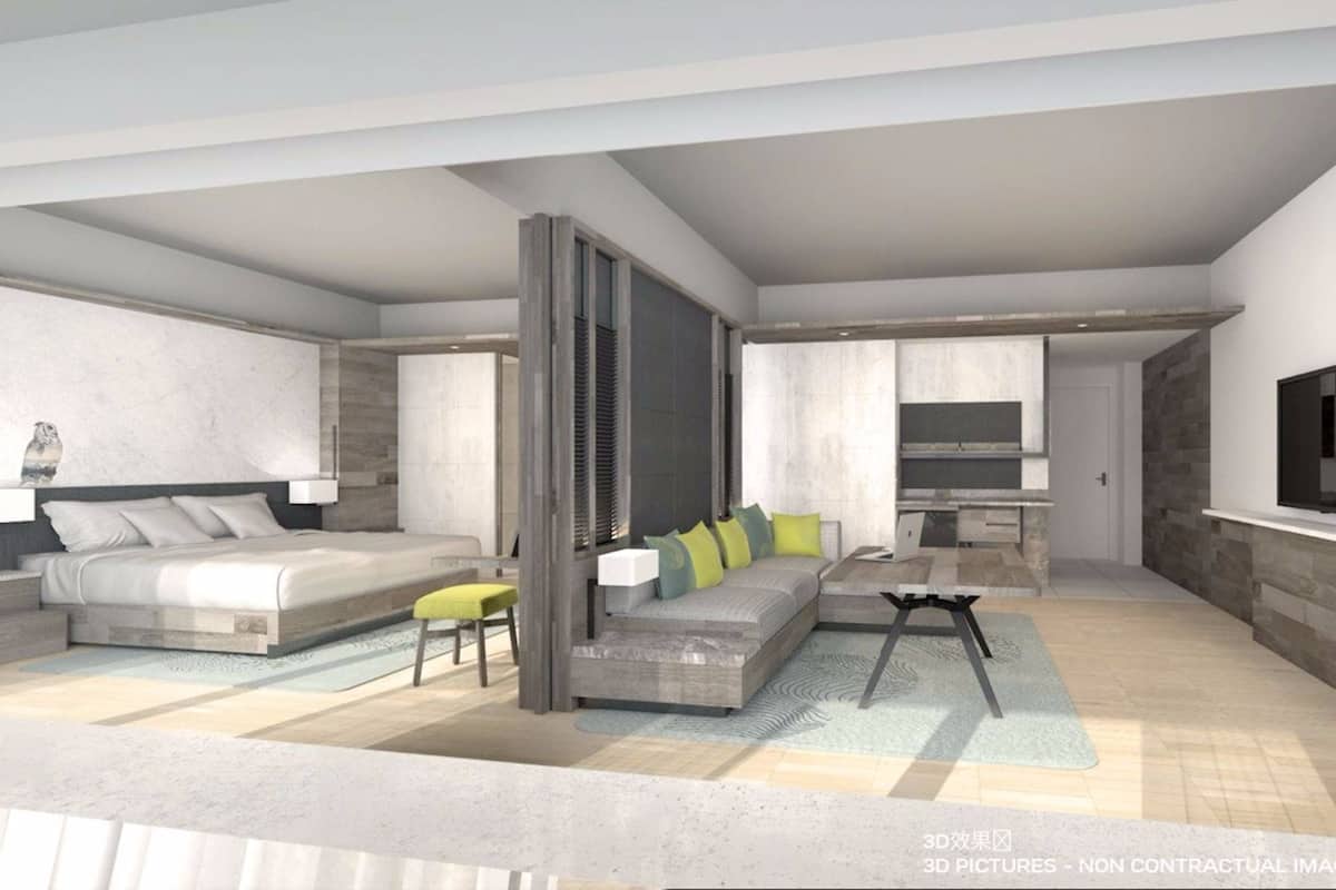 Deluxe Suite, Ocean View | Minibar, in-room safe, desk, blackout drapes