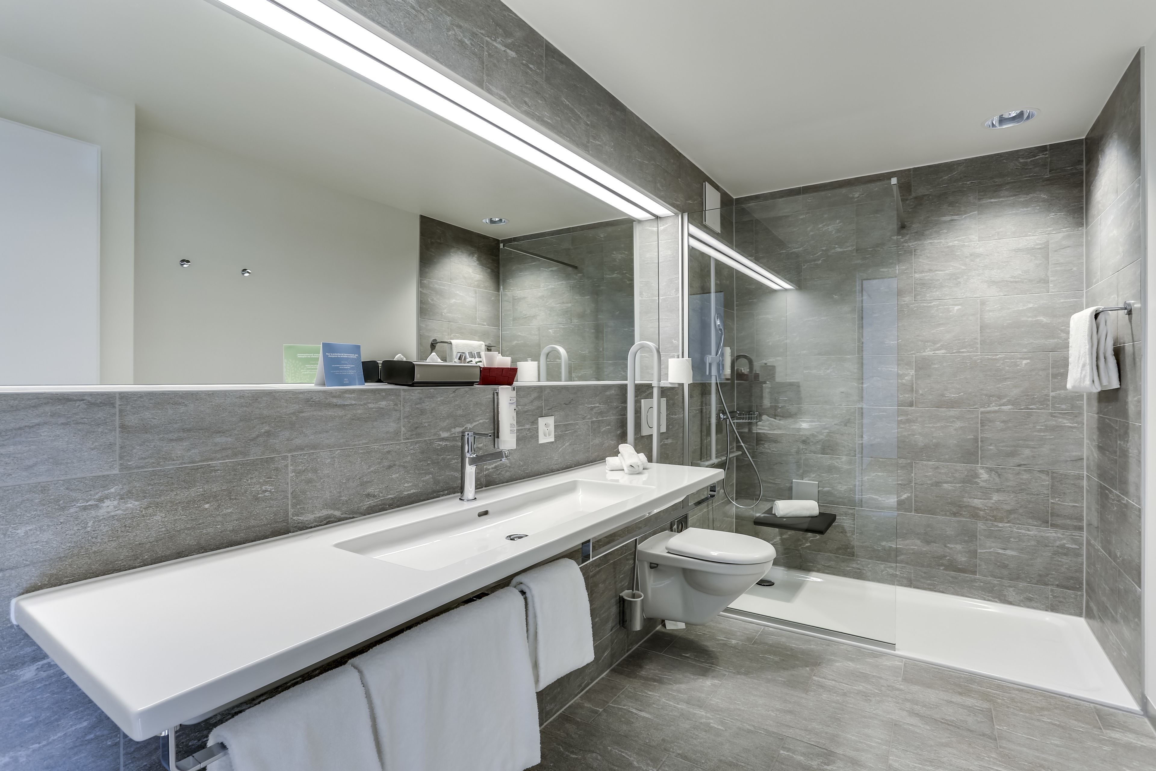 double or twin room | bathroom | shower, free toiletries, hair dryer, towels