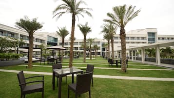 Outdoor banquet area