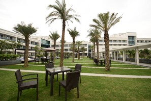 Outdoor banquet area