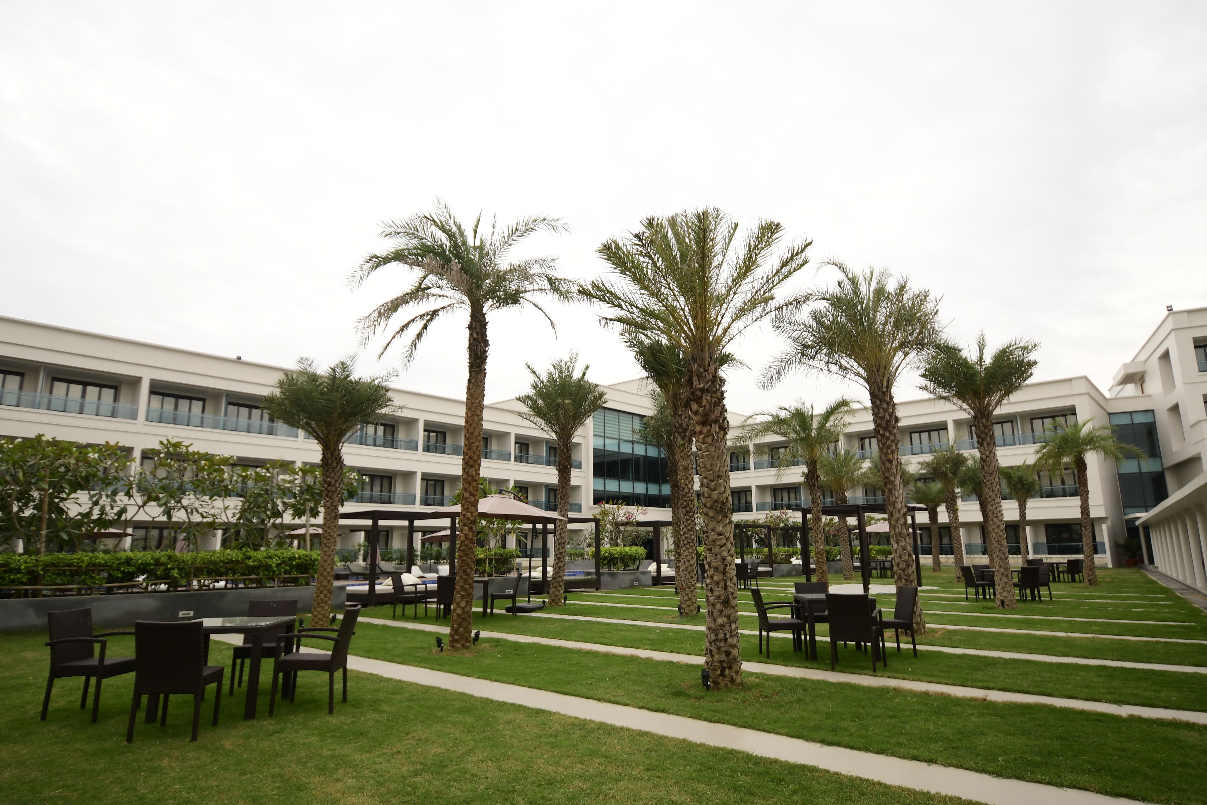 Outdoor banquet area