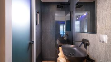 Deluxe Suite | Bathroom | Shower, free toiletries, hair dryer, slippers