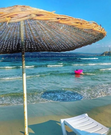 Beach nearby. Tas Konak Boutique Hotel