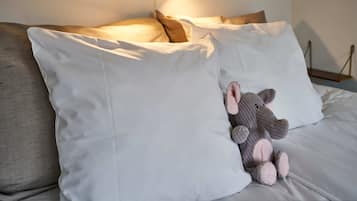 Family Room, Shared Bathroom | Premium bedding, individually decorated, blackout drapes, free WiFi