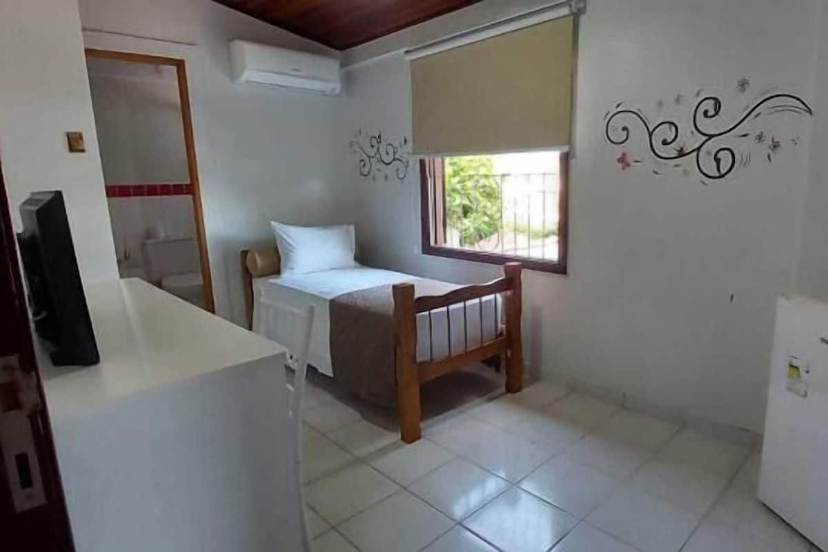 Habitación básica, 1 cama individual | Minibar, caja de seguridad en la habitación, escritorio y wifi gratis