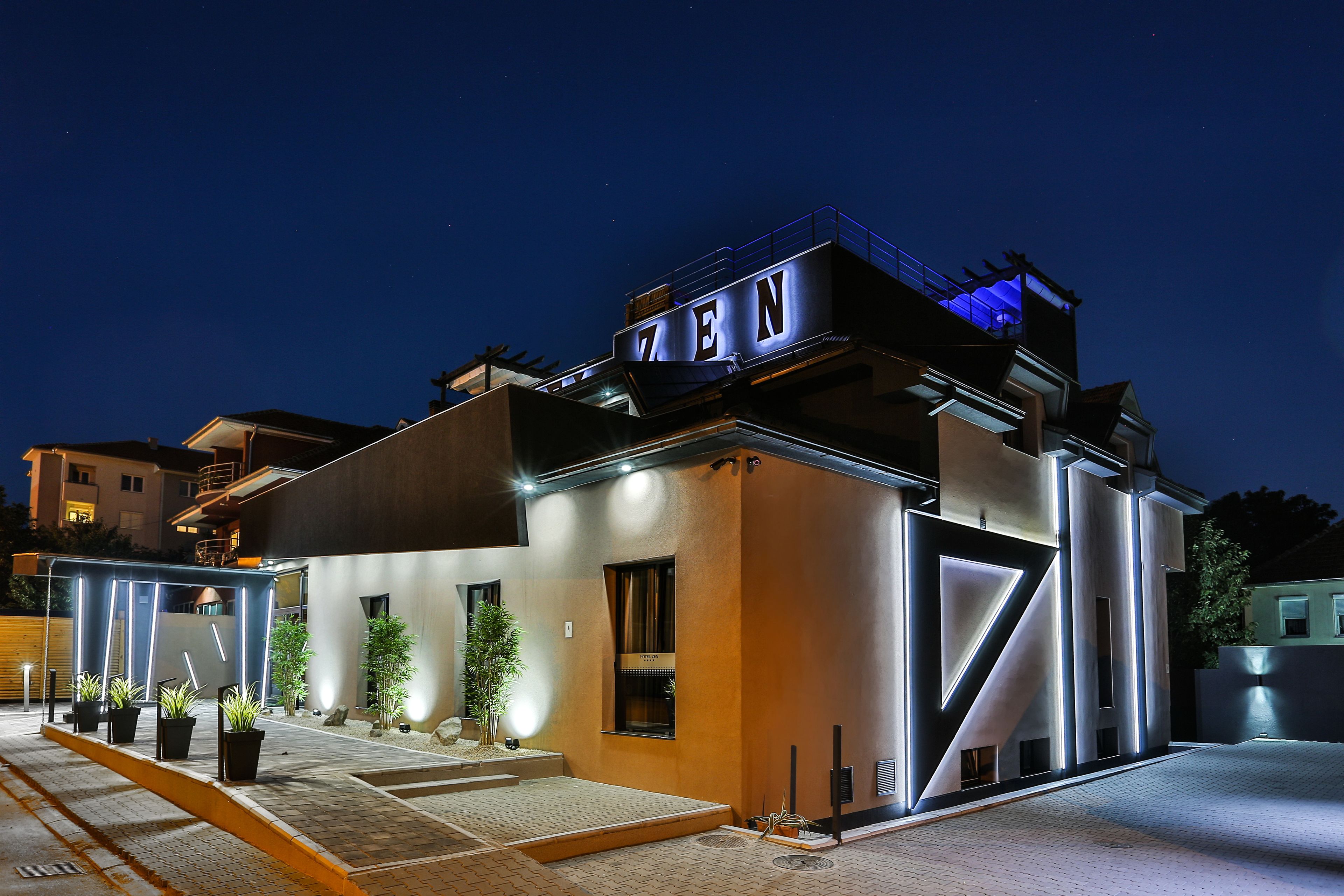 front of property – evening/night