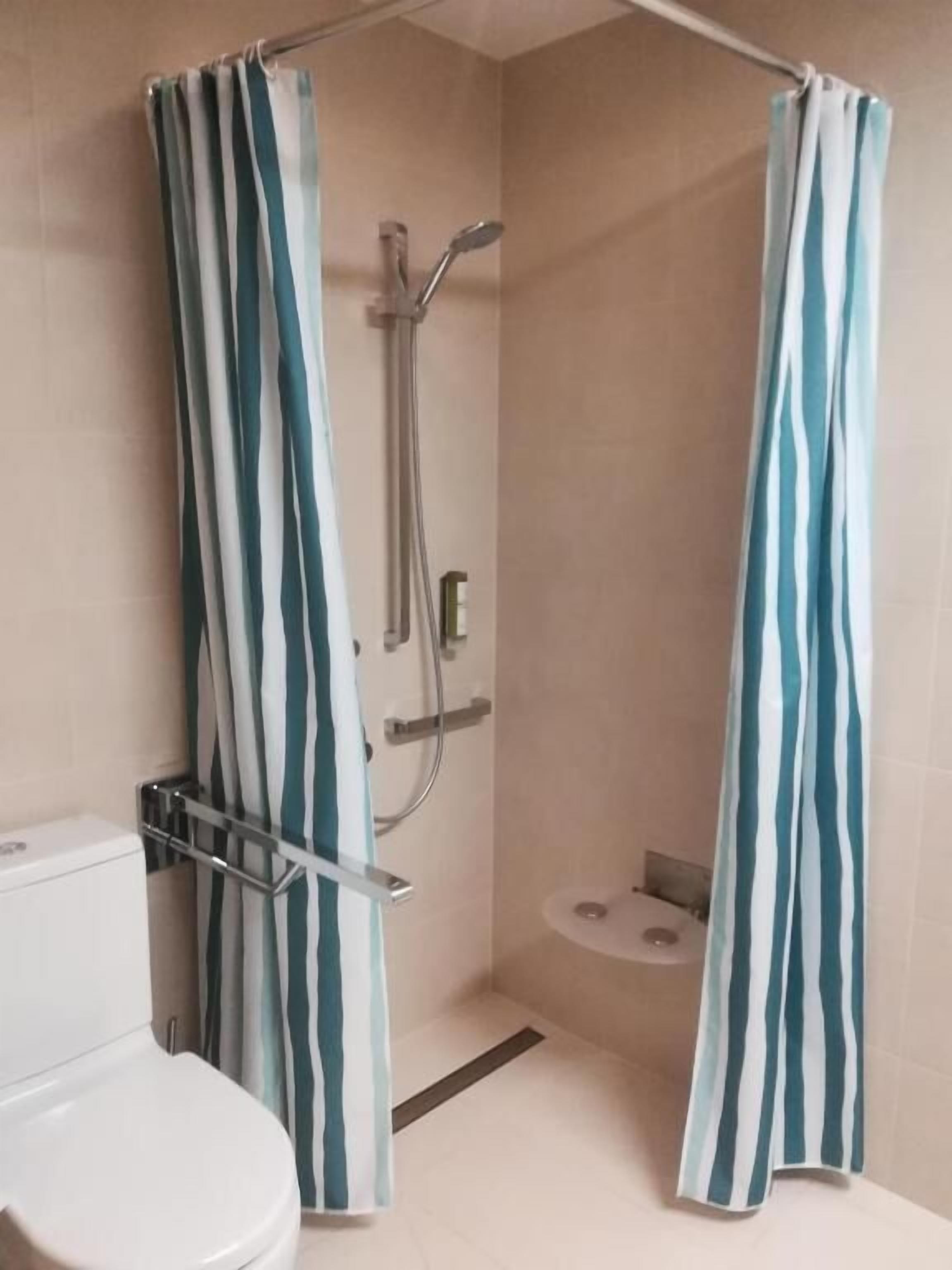 free toiletries, hair dryer, towels