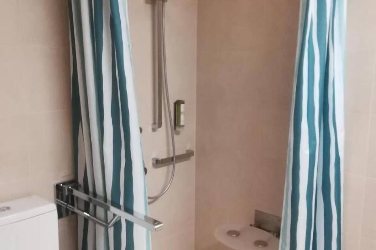 free toiletries, hair dryer, towels