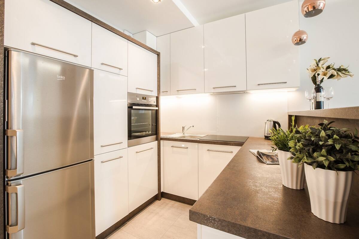 deluxe apartment, 1 bedroom, balcony | private kitchen | fridge, stovetop, dishwasher, coffee/tea maker