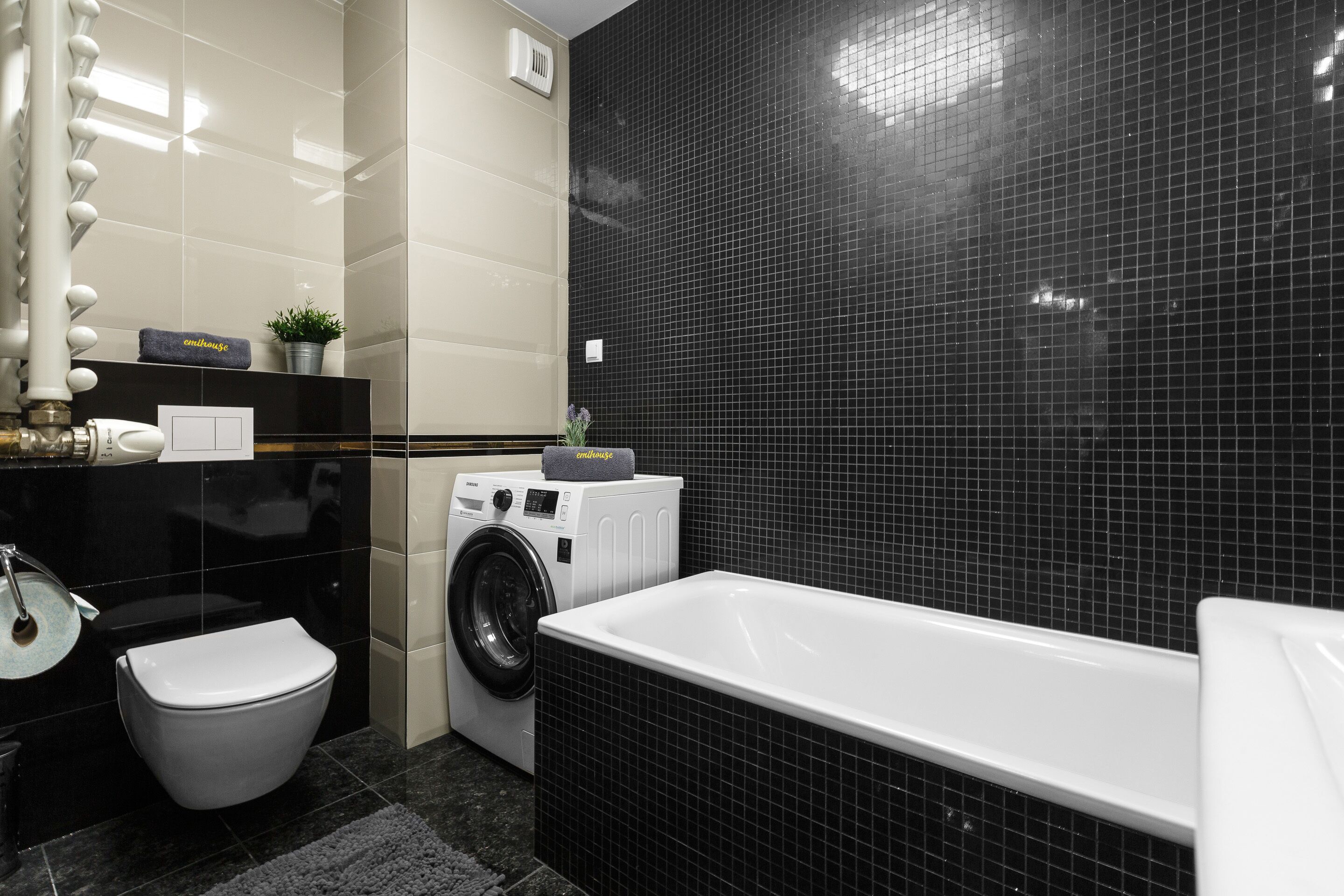 free toiletries, hair dryer, towels