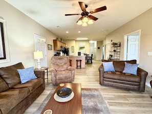Condo, 3 Bedrooms | Living area | TV - Walk-in Condo A-4 with Overlooking Deck by RedAwning (Hollister)
