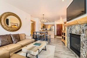 Condo, 2 Bedrooms | Living area | TV, fireplace - Copper Springs 132 (Copper Mountain)