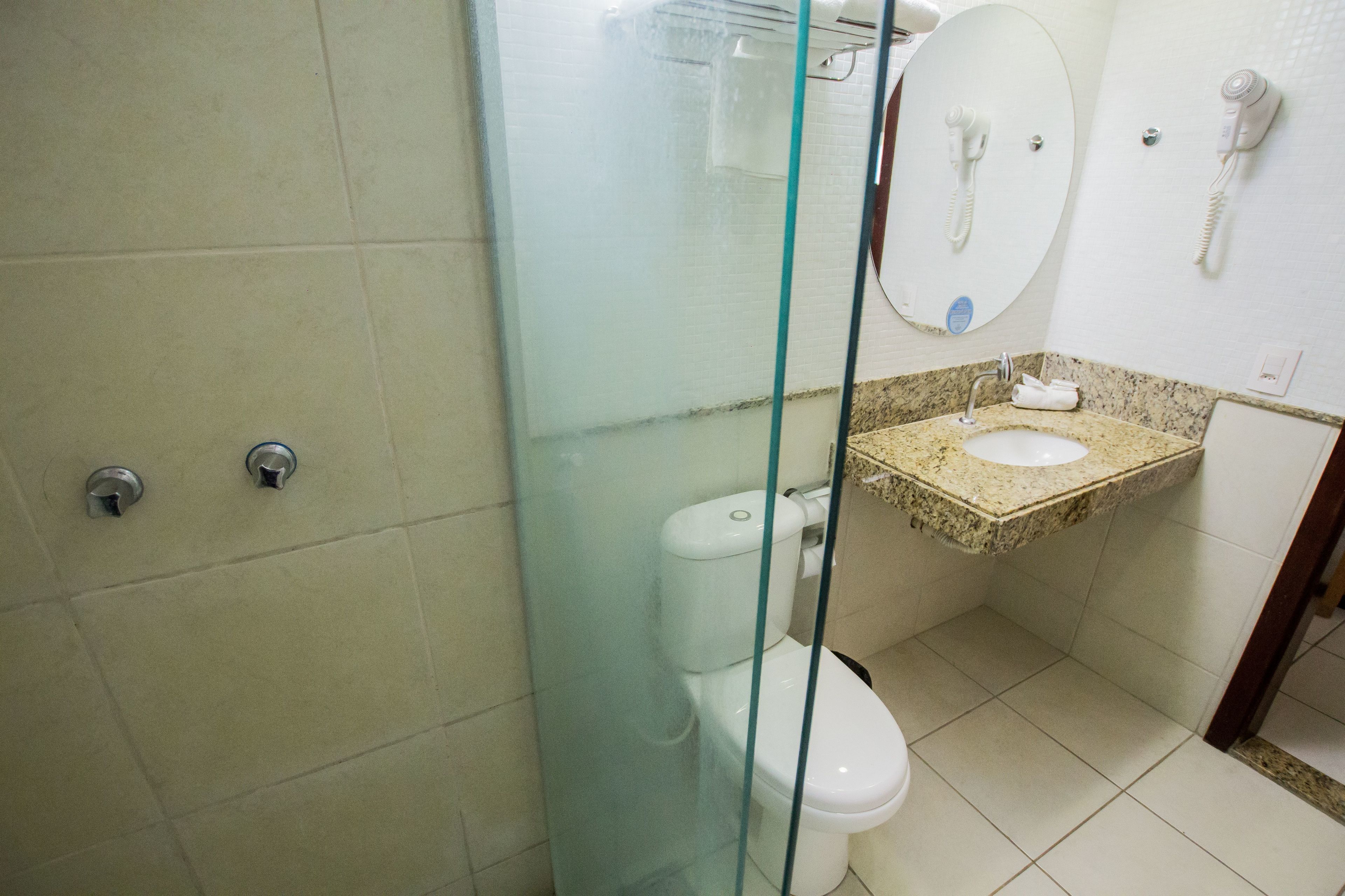 free toiletries, hair dryer, towels