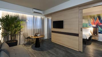 Minibar, in-room safe, desk, laptop workspace