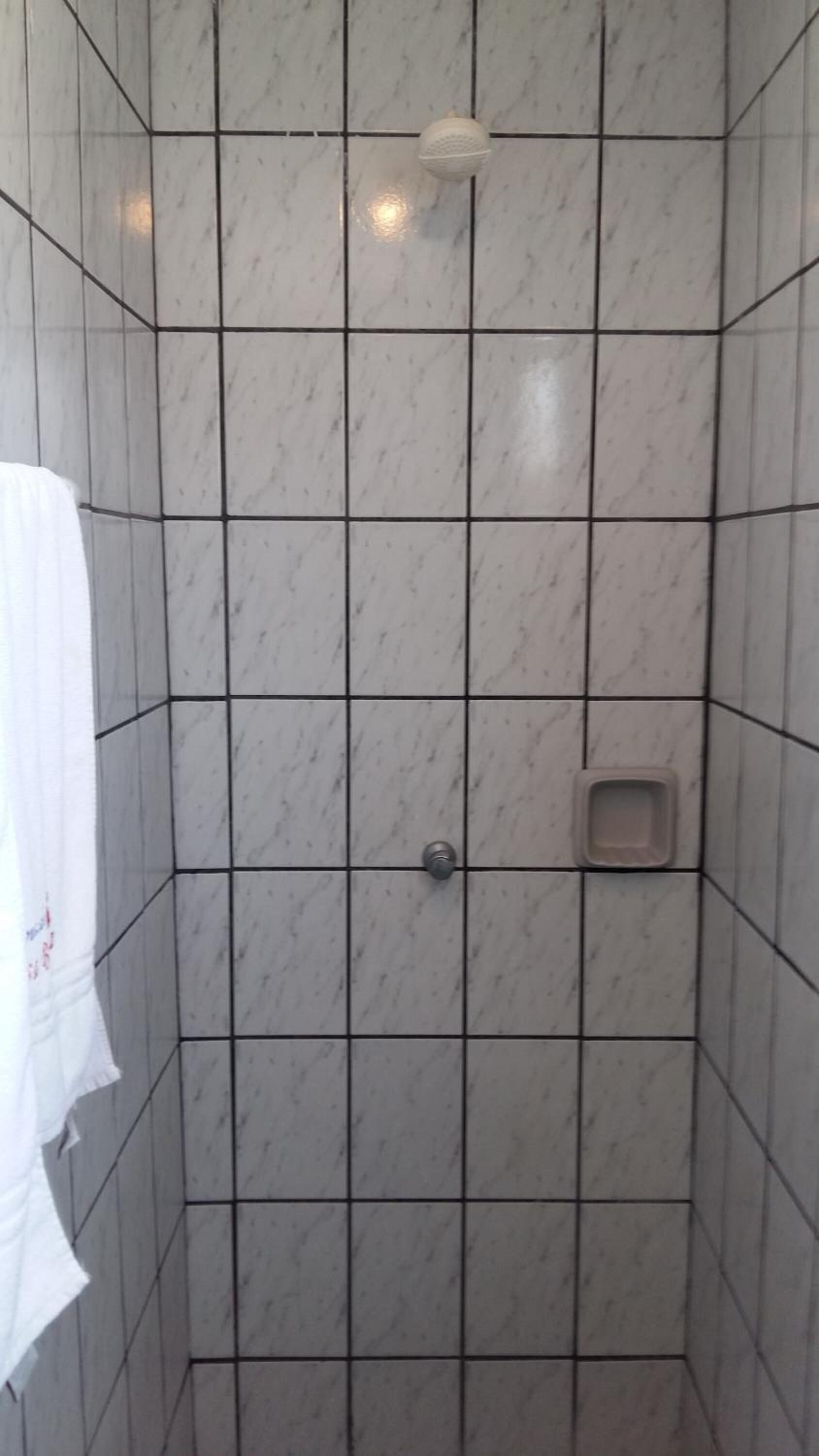 shower, free toiletries, towels