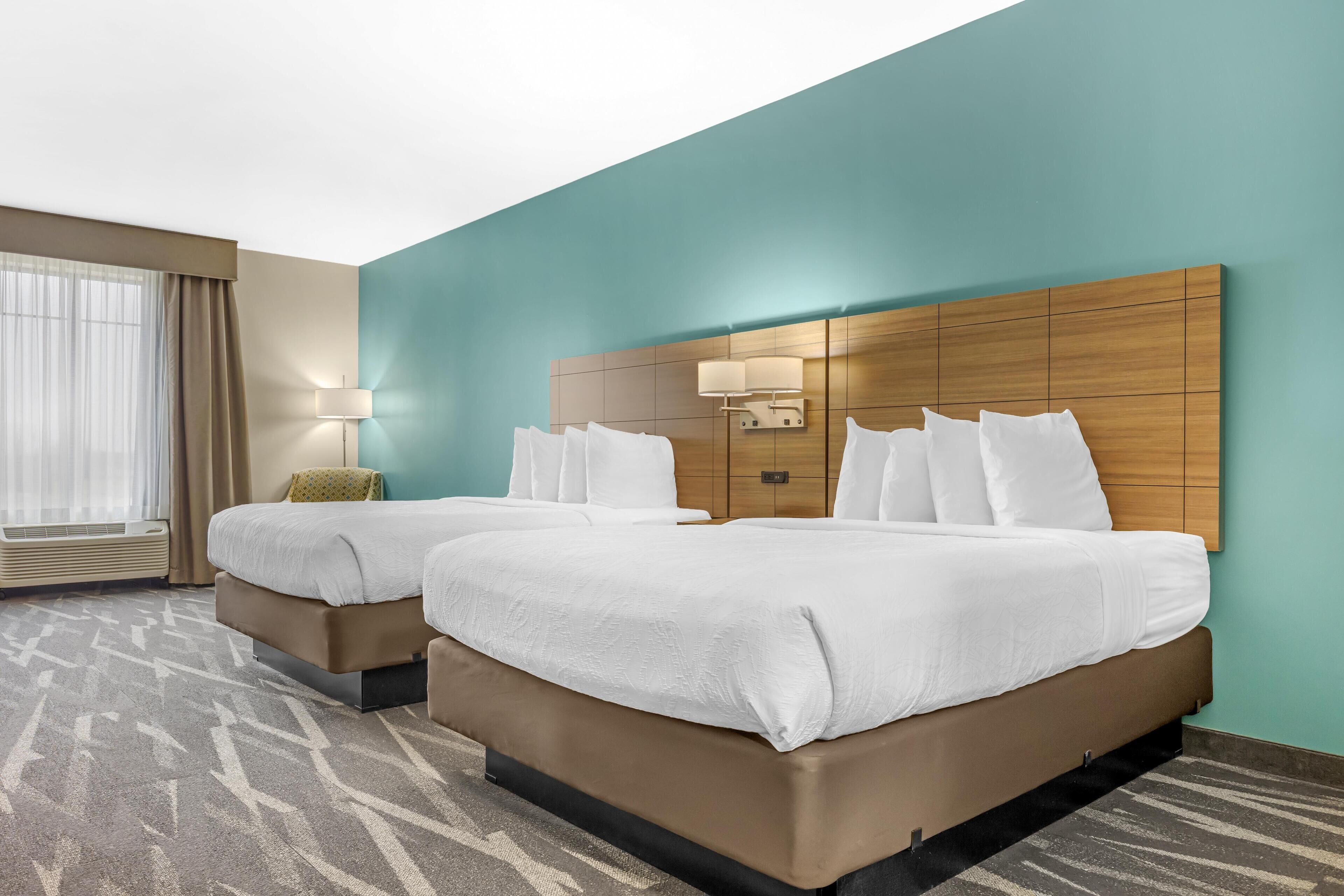 Standard Room, 2 Queen Beds, Non Smoking, Refrigerator & Microwave