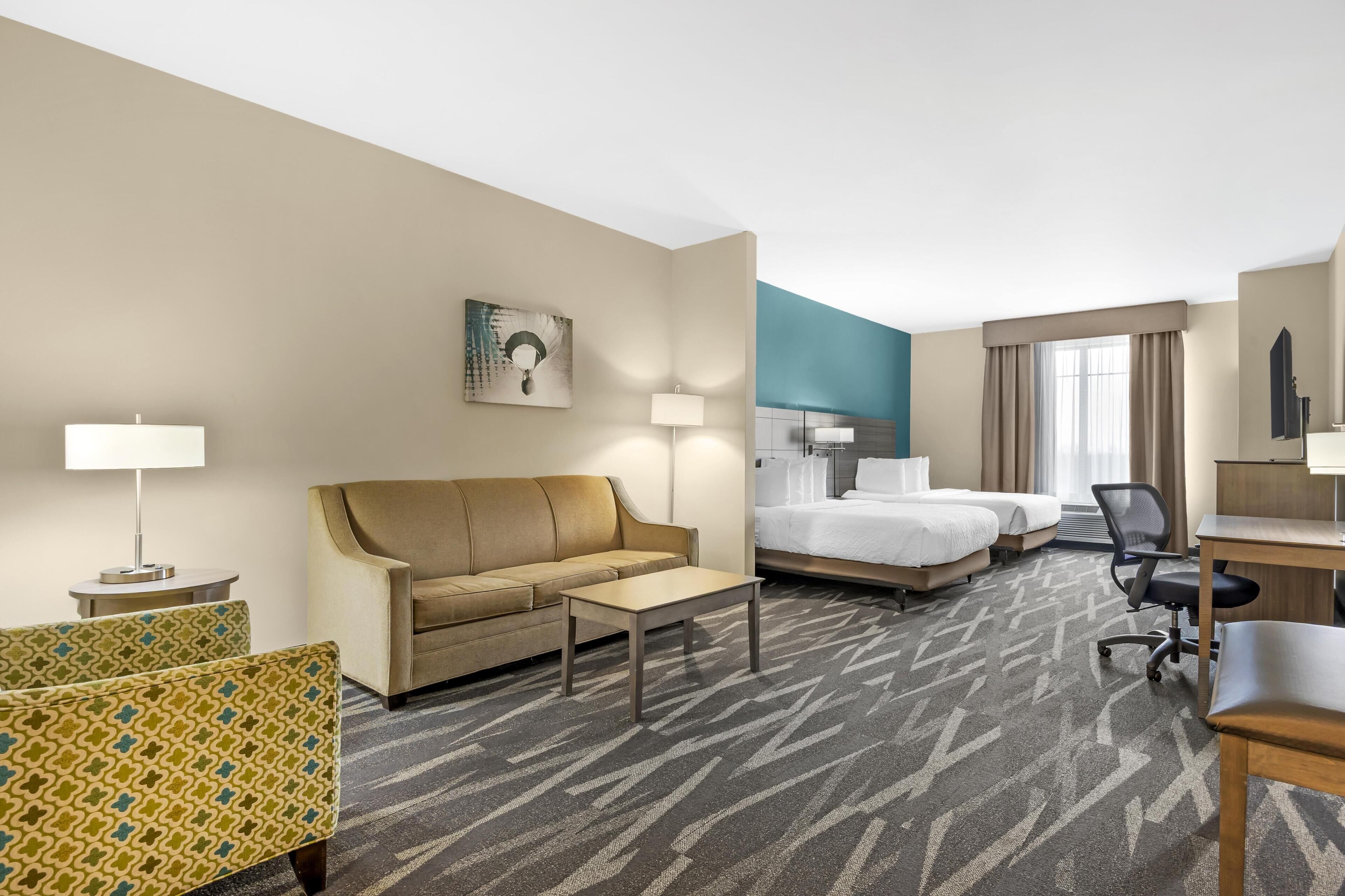 Suite, 2 Queen Beds, Accessible, Bathtub (with Sofabed)