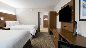 In-room safe, desk, laptop workspace, blackout curtains