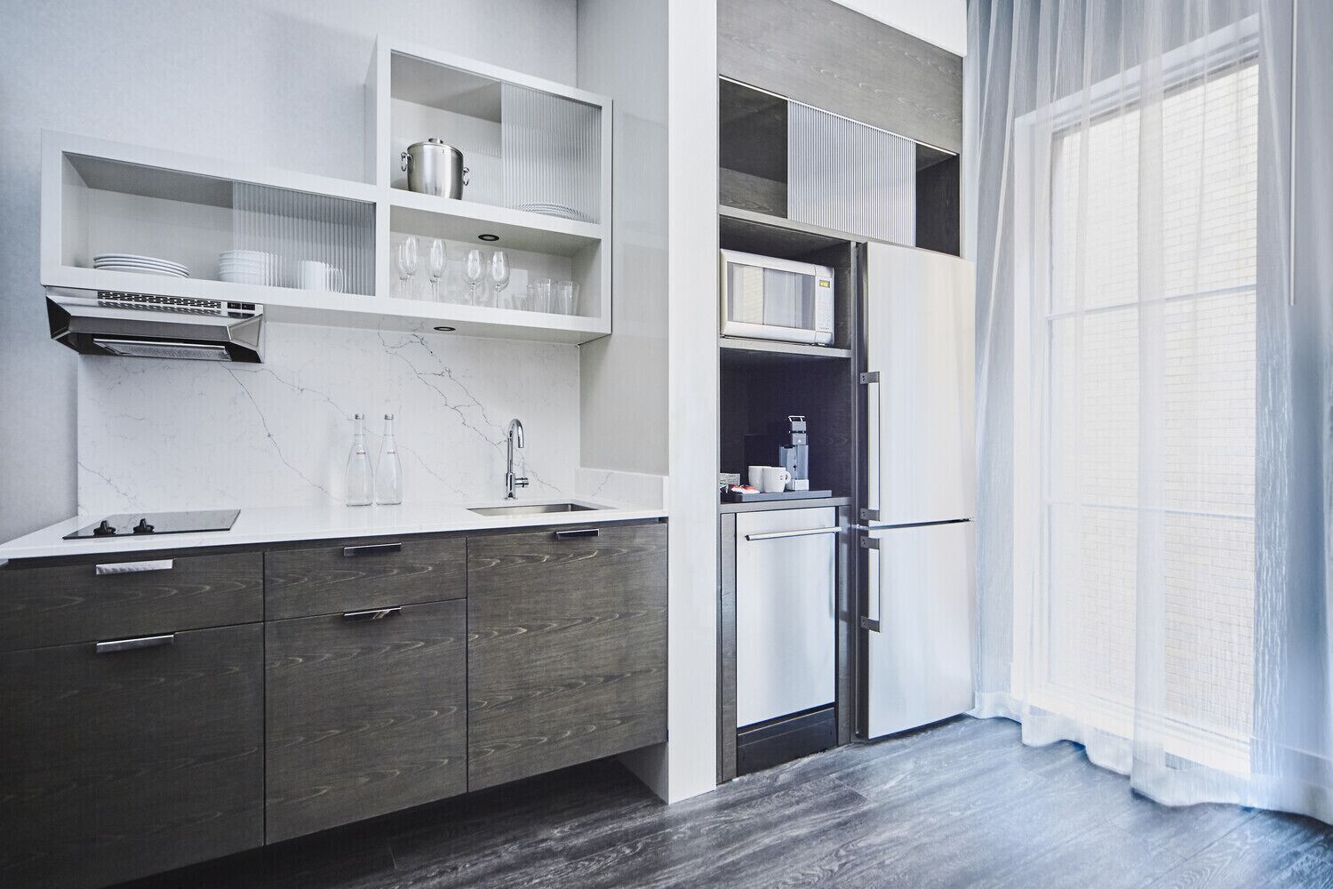 studio, 1 king bed with sofa bed, kitchen | private kitchen | coffee/tea maker