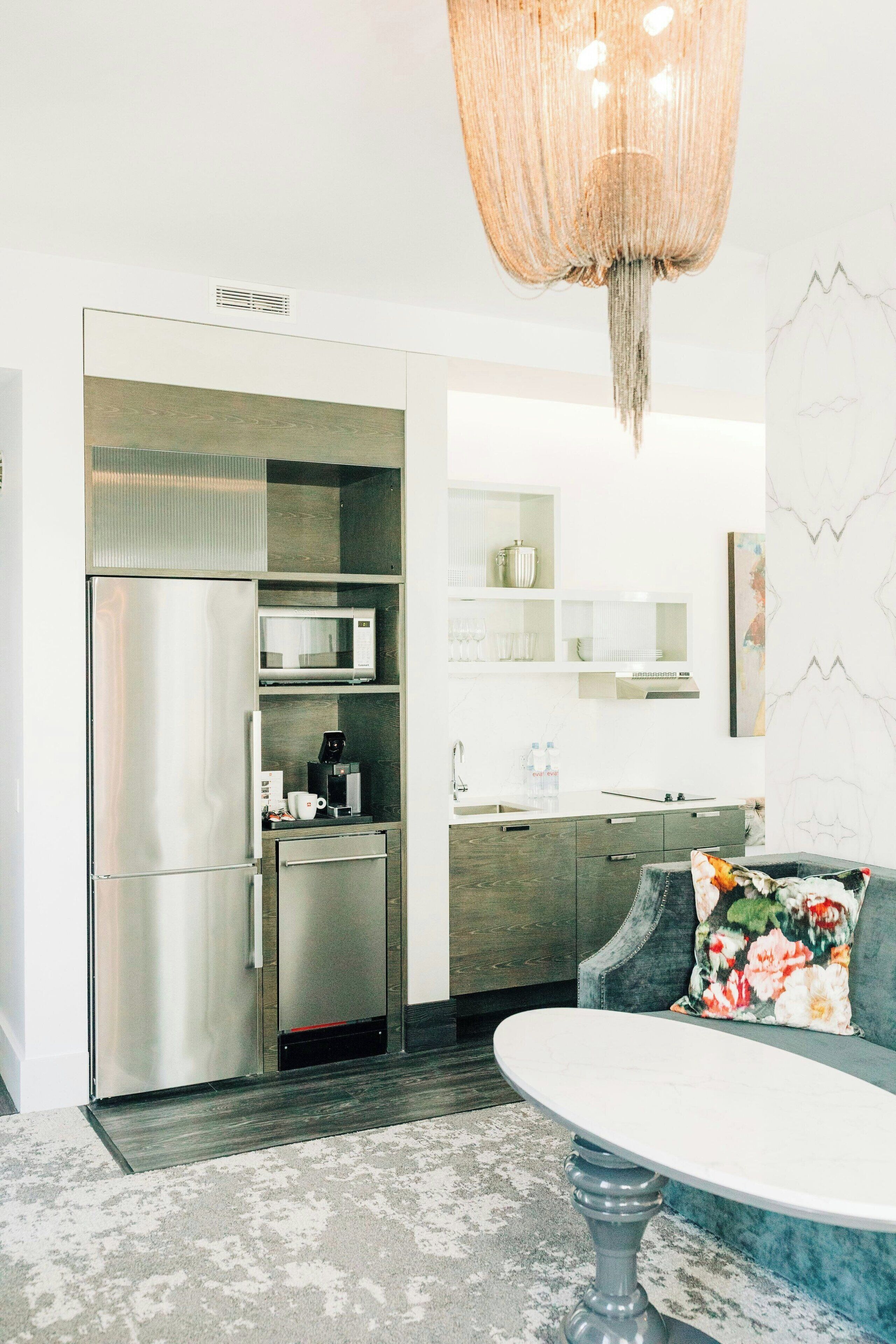 suite, 1 king bed with sofa bed, kitchen | living room | smart tv, netflix