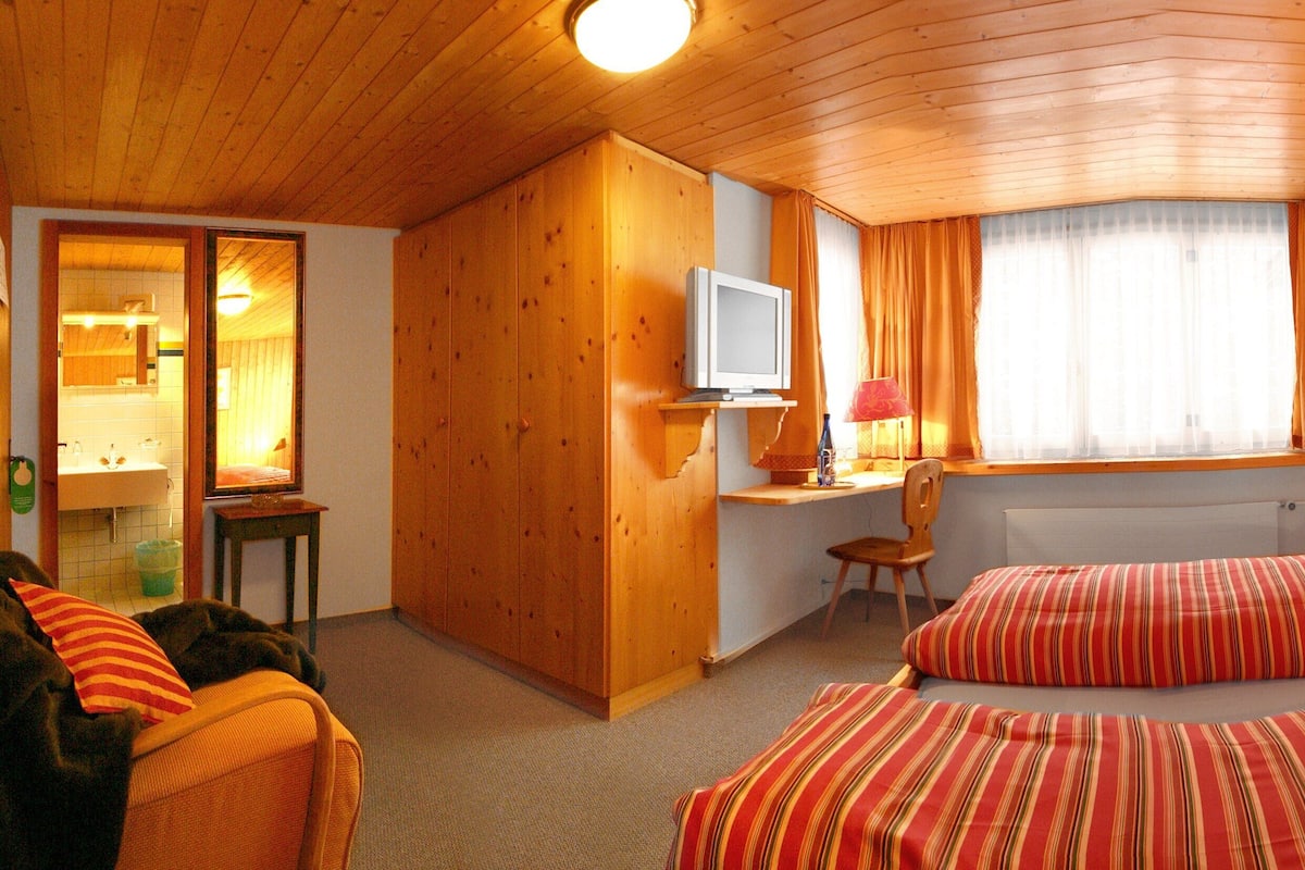 Basic Double or Twin Room, 2 Single Beds, Mountain View