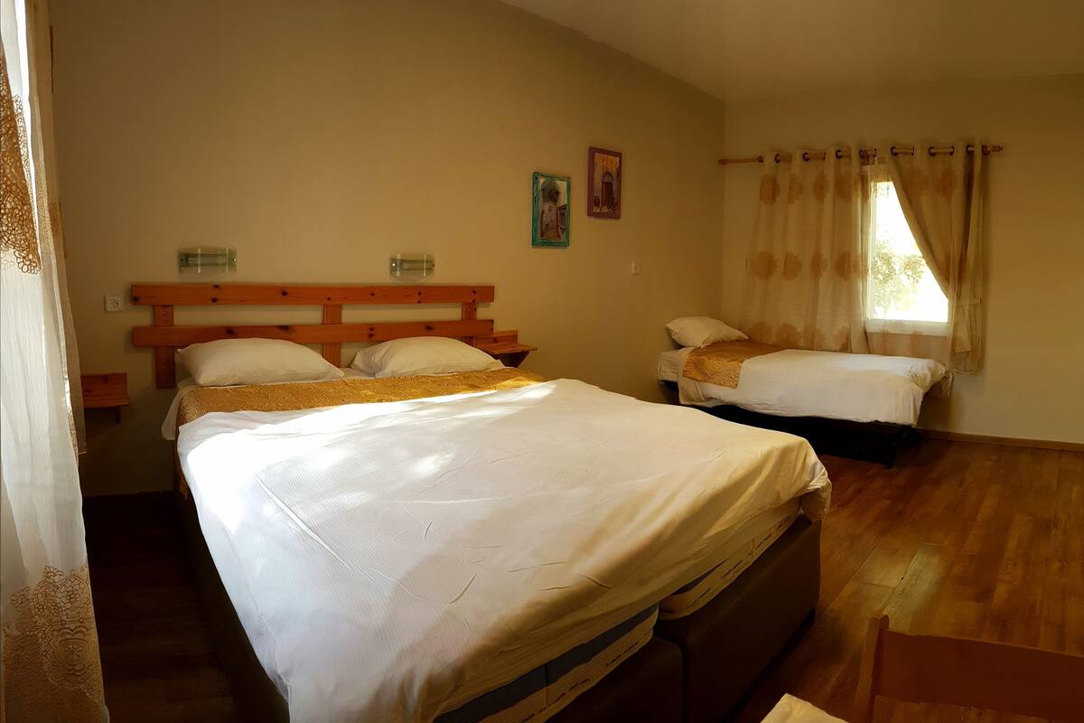 Triple Room, 1 Bedroom, Courtyard Area | Blackout drapes, rollaway beds (surcharge), bed sheets