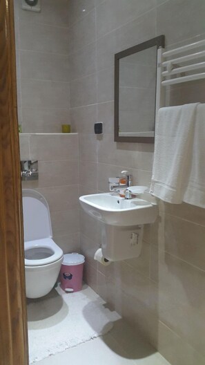 デラックス アパートメント 1 ベッドルーム | バスルーム | 浴槽、タオル